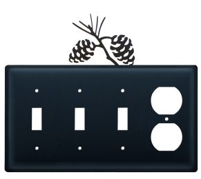 Pinecone - Triple Switch & Single Outlet