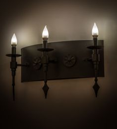 24"W Warwick 3 LT Wall Sconce