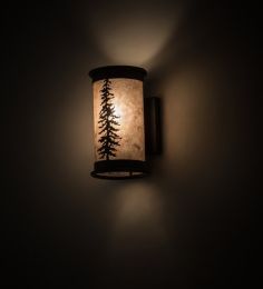 5"W Tall Pine Wall Sconce