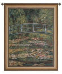 Japanese Bridge Gold Belgian Tapestry Wall Art