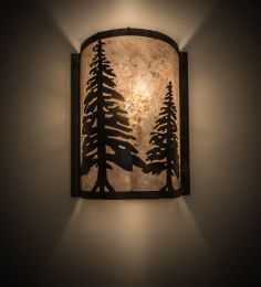 8"W Tall Pines Wall Sconce