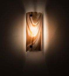 5"W Metro Cognac Swirl Wall Sconce