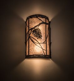 8"W Whispering Pines Wall Sconce