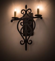 15"W Fleur De Lys Wall Sconce