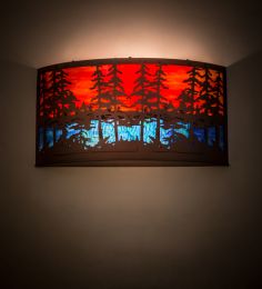 24"W Tall Pines Wall Sconce