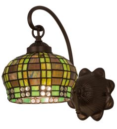 7"W Jeweled Basket Wall Sconce