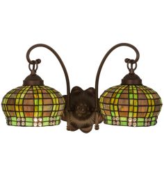 18.5"W Jeweled Basket 2 LT Wall Sconce