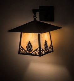 12.5"W Stillwater Mountain Pine Wall Sconce