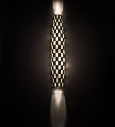 7"W Checkers Tube Wall Sconce