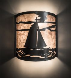 12" Wide Sailboat Wall Sconce