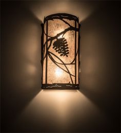 8" Wide Whispering Pines Wall Sconce