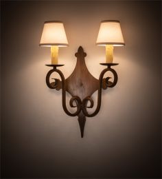 15" Wide Angelique 2 Light Wall Sconce