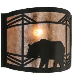 11.5"W Lone Bear Wall Sconce