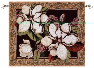 Magnolias in Bloom Fine Art Tapestry