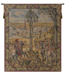 Old Brussels Flanders Vertical Belgian Tapestry Wall Art