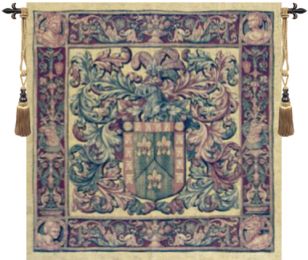 Crest and Fleur Belgian Tapestry