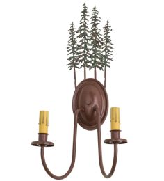 12.5"W Tall Pines 2 LT Wall Sconce