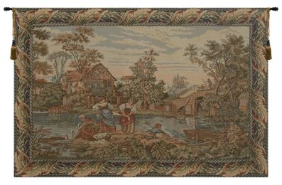 Washing by the Lake Tapestry Wall Hanging