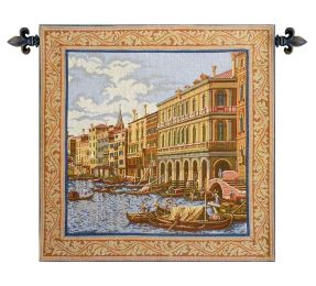 Shore on the Large Canal Italian Wall Hanging