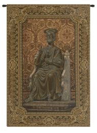 Bronze Statue of St. Pietro Italian Tapestry