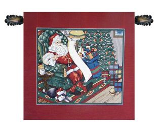 Santa on a Chair Italian Tapestry