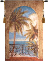 Palm Archway Fine Art Tapestry