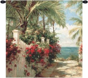 Seaside Walk Fine Art Tapestry