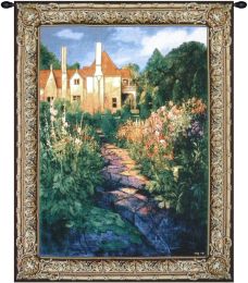 Garden Walk at Sunset Tapestry Wall Art