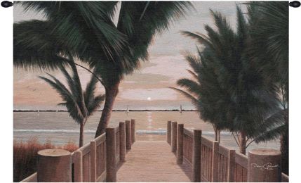 Palm Promenade Fine Art Tapestry