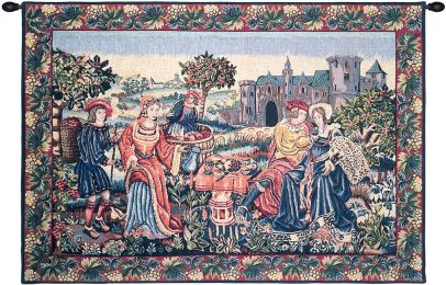 Repas de Vendanges Vintage French Tapestry