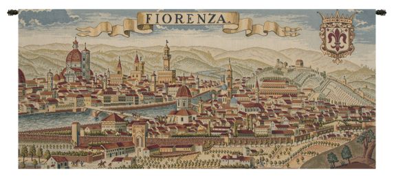 Florence Ancient Map Italian Tapestry