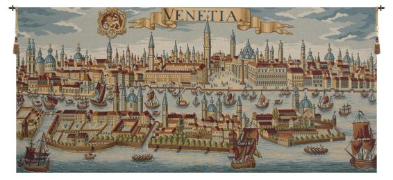 Venice Ancient Map Italian Tapestry