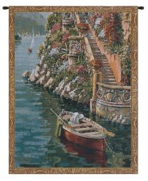 Lake Como Villa Mini Belgian Tapestry Wall Art