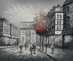 Paris Street Oil Painting