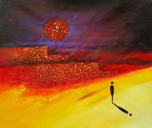 Alone with the Midnight Sun Oil Painting