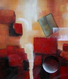 Blocks and Marbles Oil Painting