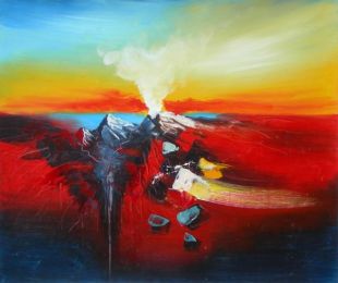 Lava Flows Oil Painting