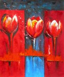 Trilogy of Tulips Oil Painting