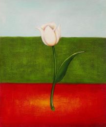 White Tulip Oil Painting