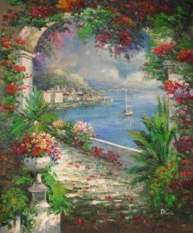 Garden Archway Oil Painting