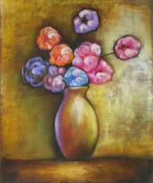 Cotton Candy Bouquet Oil Painting