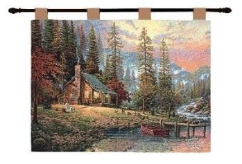 A Peaceful Retreat by Thomas Kinkade I Fine Art Tapestry