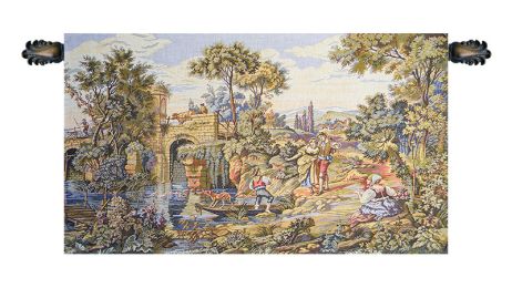 Traghetto Ferry Crossing Italian Tapestry