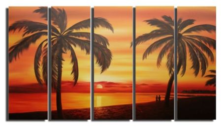 Tropical Silhouettes Canvas Wall Art