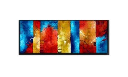 Color Ribbons Canvas Wall Art