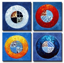 Circles and Squares Canvas Wall Art