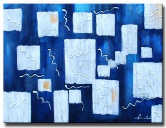 Ice Blue Canvas Wall Art