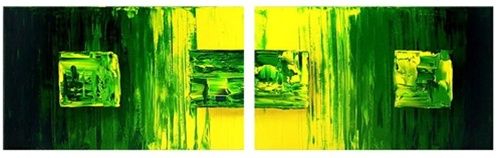 Green Wax Canvas Wall Art