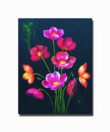 Midnight Poppies Canvas Wall Art