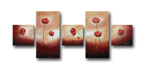 Flowers Here and There Canvas Wall Art